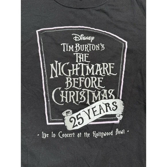 Tim Burton’s Nightmare Before Christmas 25 Year Hollywood Bowl T-Shirt Medium - Picture 3 of 5